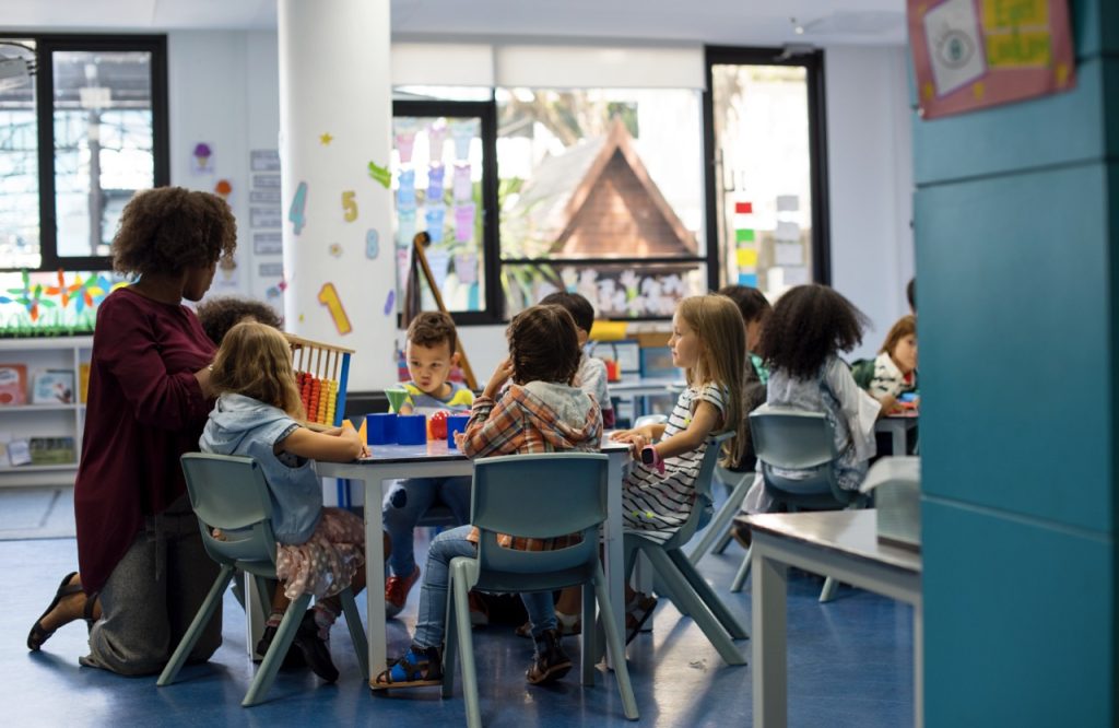 Happy kids at elementary school