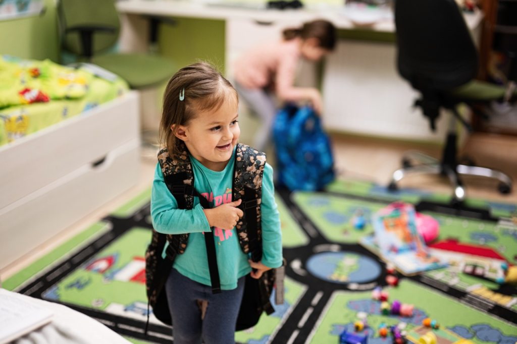 Young lovely baby girl with a big backpack in the interior of room. Getting ready for school. backpack, kid, school, child, homework, home, girl, kindergarten, study, young, paper, pencil, people, art, table, book, education, happy, paint, apple, creative, color, cute, idea, drawing, funny, fun, learning, beautiful, creativity, happiness, childhood, preschool, joy, lesson, elementary, play, female, cheerful, preparing, adorable, little, smart, fooled, playful, schoolgirl, pretty, reads, writes, preschooler