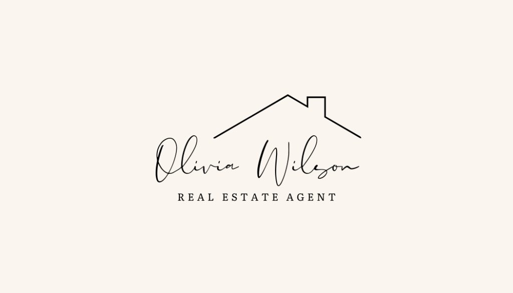 Beige Professional Modern Real Estate Business Card 1