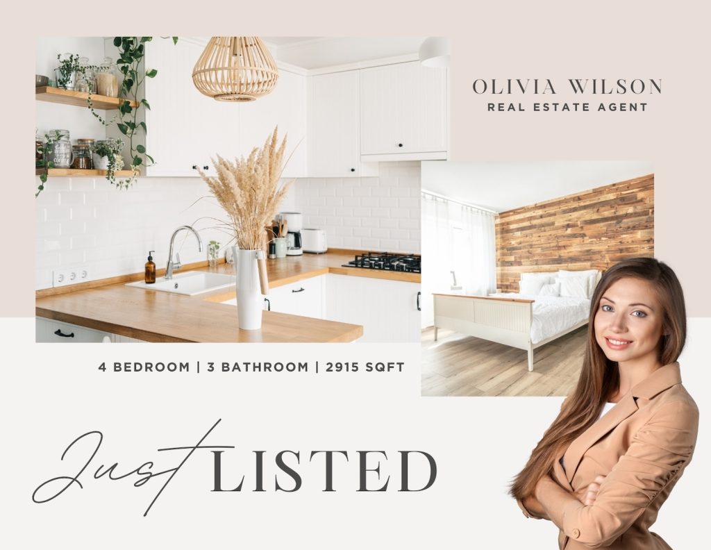 Beige Simple Neutral Boho Just Listed Real Estate Postcard - 1