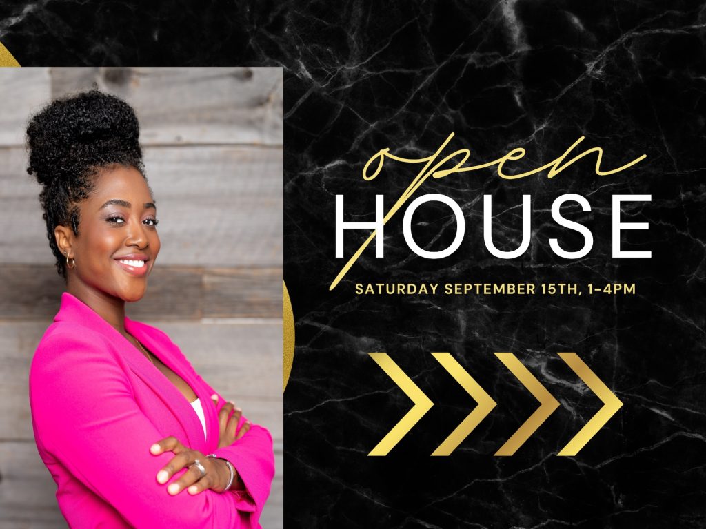 Black Marble and Gold Luxury Open House Yard Sign - 1