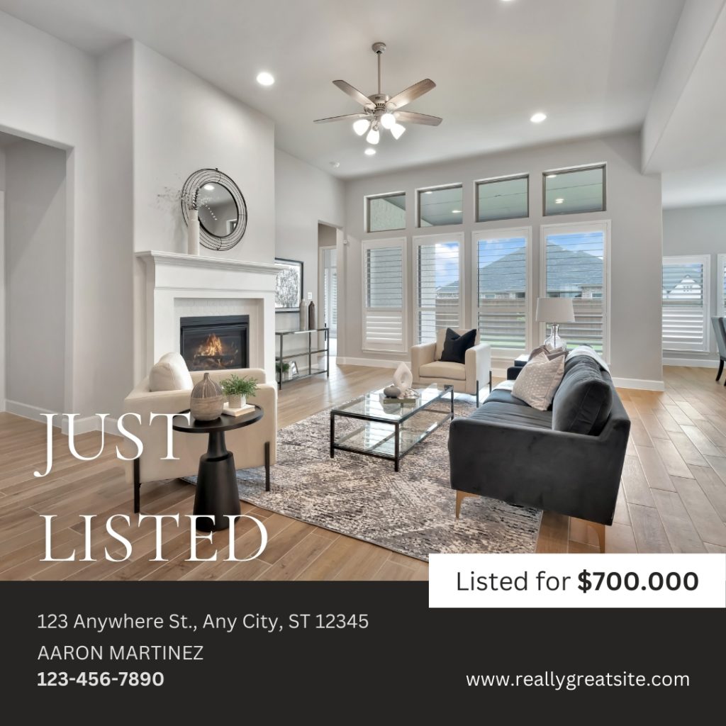 Black White Minimal Just Listed Social Reel 1