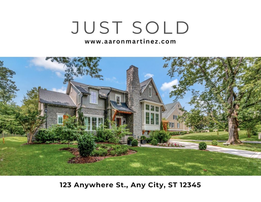 Black White Minimal Just Sold Postcard - 1