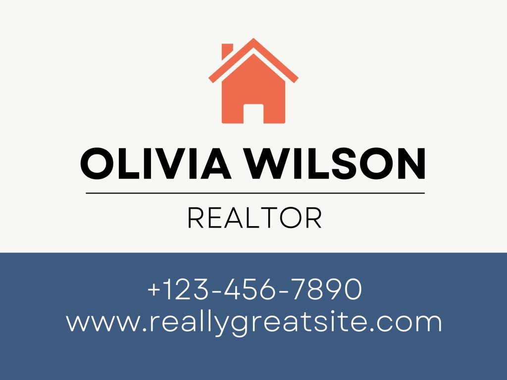 Blue and White Professional Real Estate Yard Sign 1