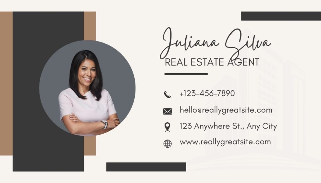 Brown and Beige Classic (Business Card (US)) 2