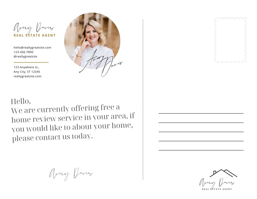 Simple White Home New Listing Postcard 2