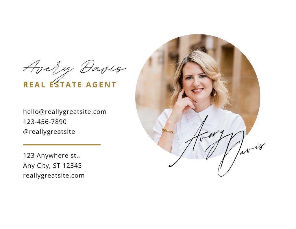 Simple White Real Estate About Me Postcard 1