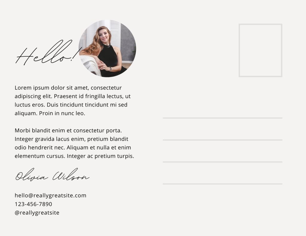 White And Beige Modern Real Estate Agent Marketing Postcard 2